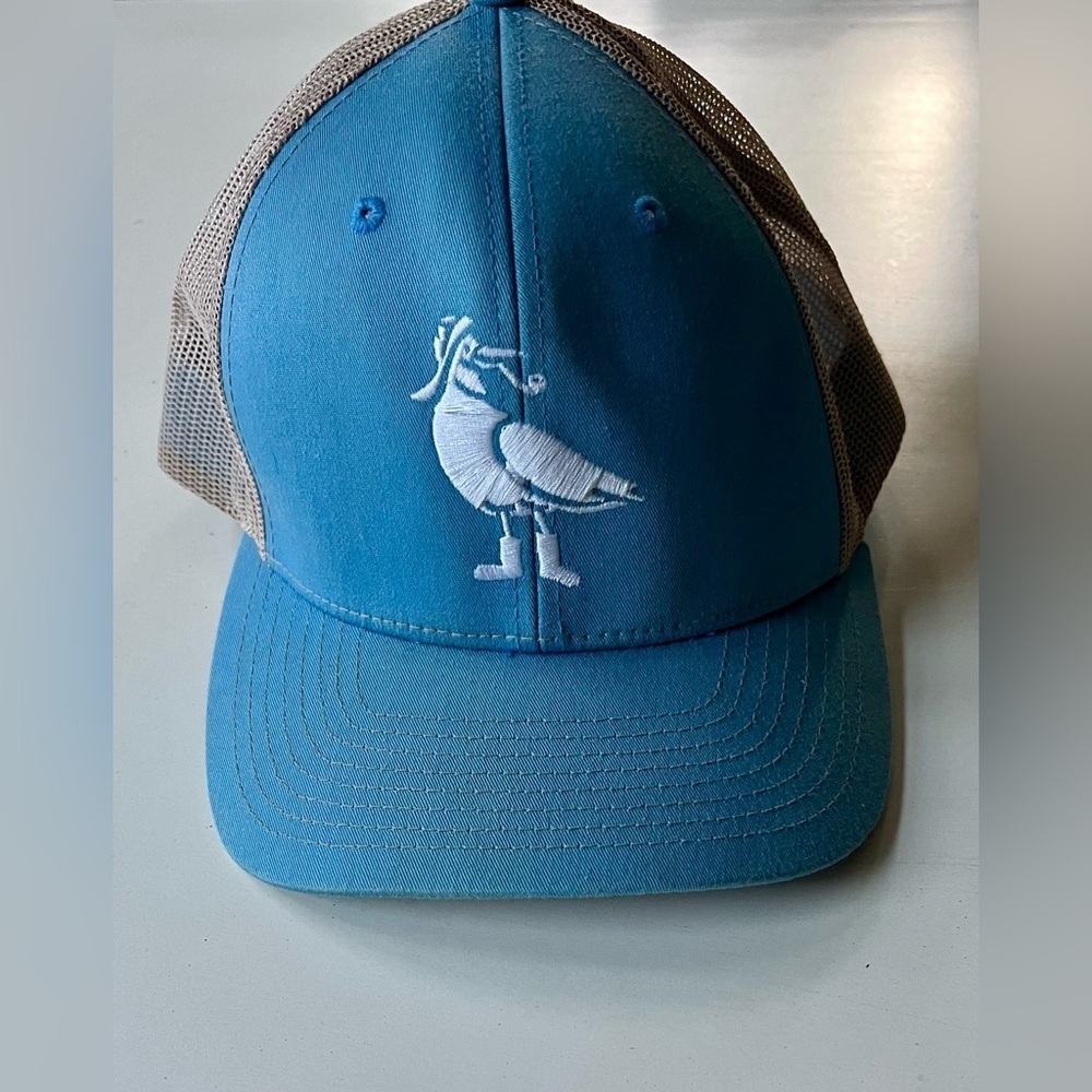 The Squire Chatham MA Trucker Hat by Richardson 112 teal tan mesh snapback NWOT‌